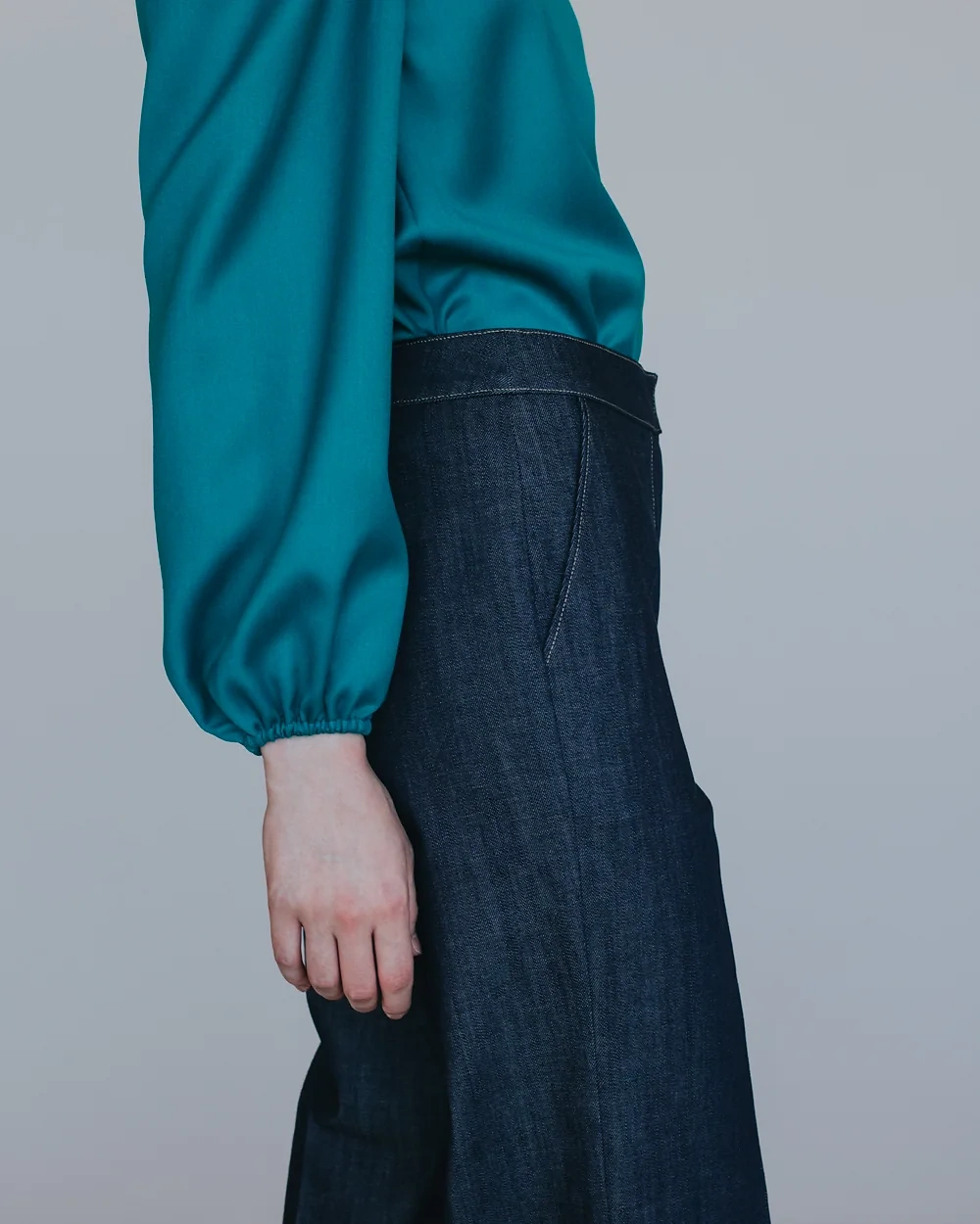 Petrol-Bluse – Simone Becke Kitzbühel