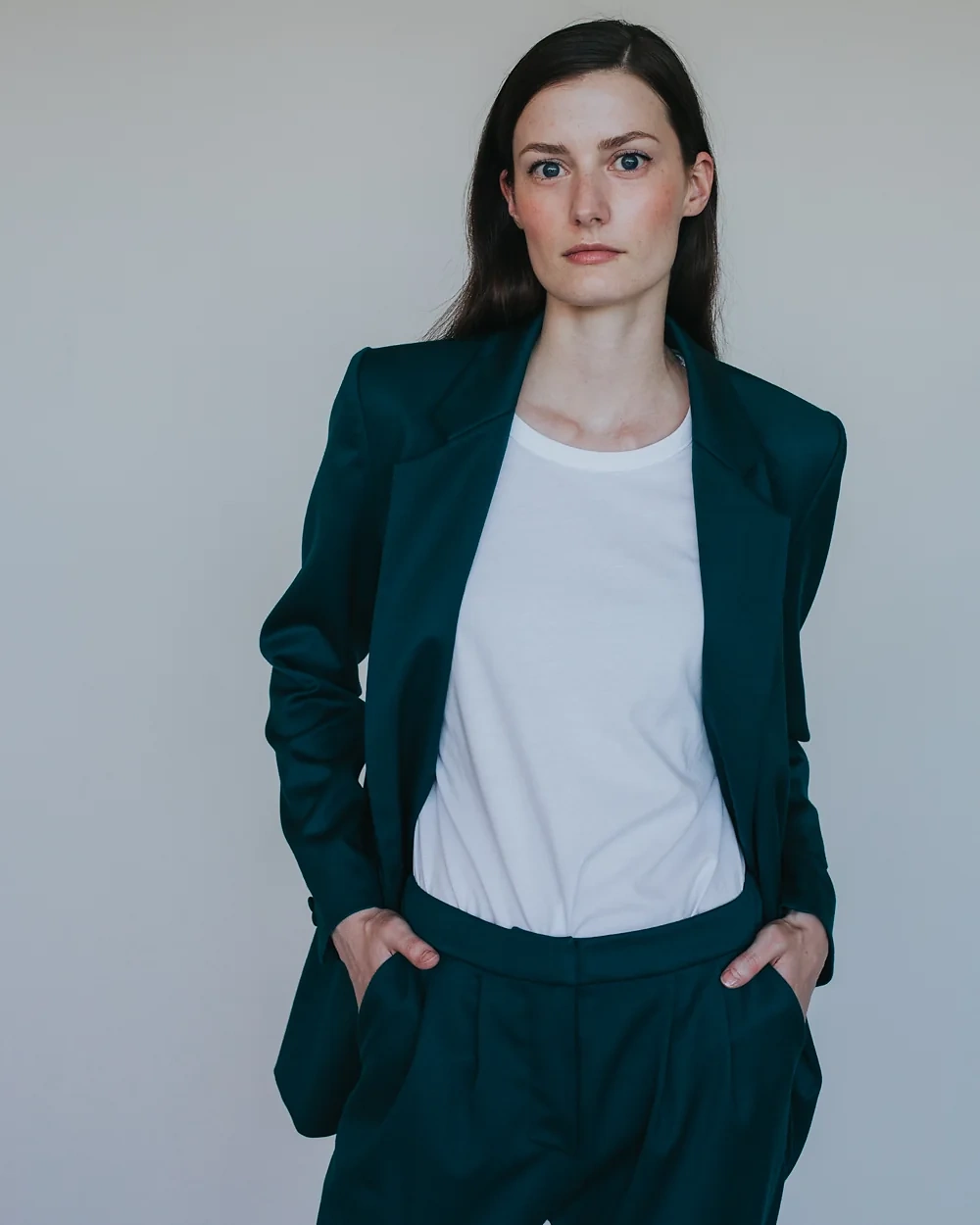 Petrolfarbener Anzug – Simone Becke AW20