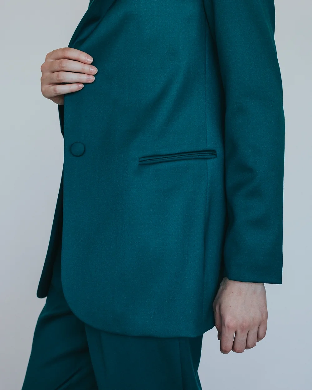 Petrolfarbener Anzug – Simone Becke AW20
