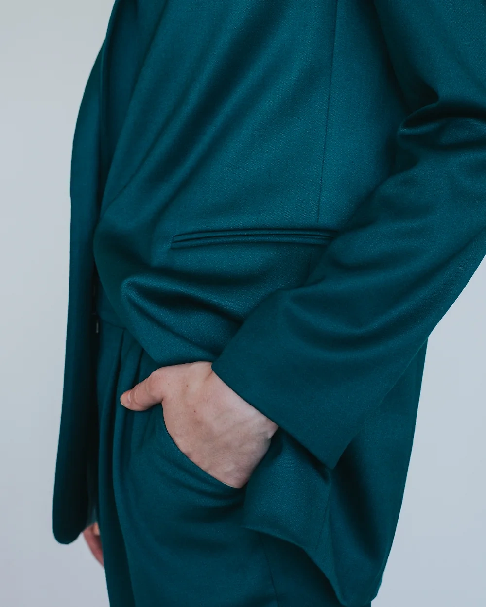 Petrolfarbener Anzug – Simone Becke AW20