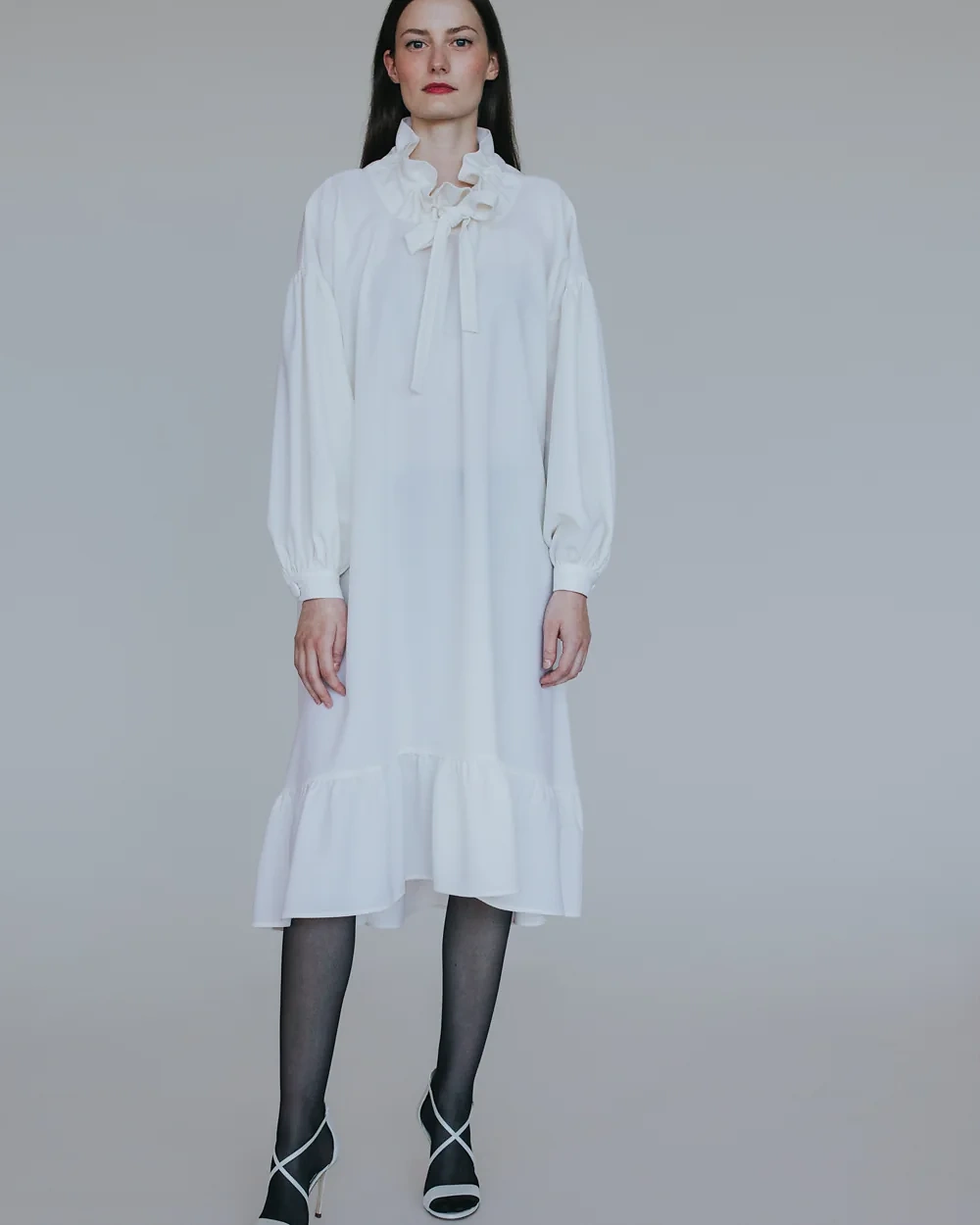 Lange weiße Bluse – Simone Becke AW20