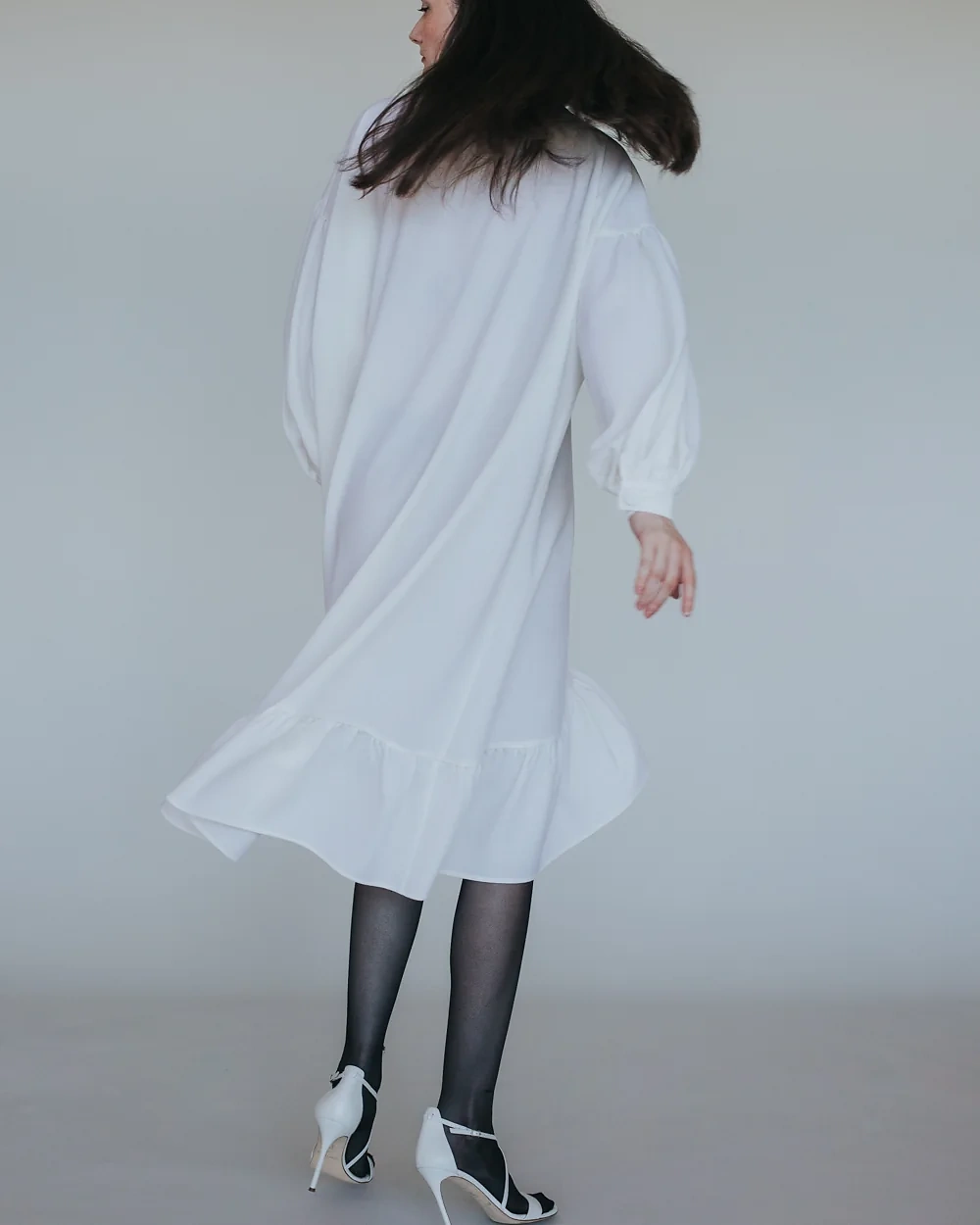 Lange weiße Bluse – Simone Becke AW20