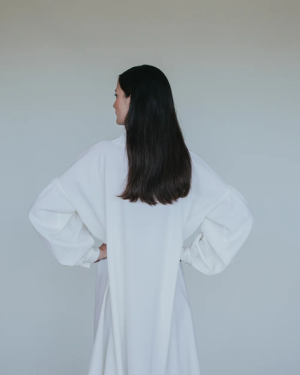Lange weiße Bluse – Simone Becke AW20