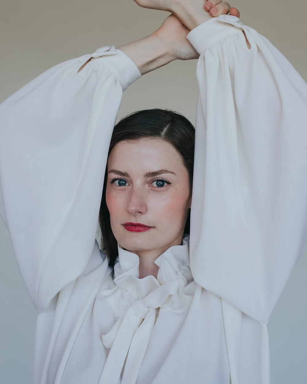 Lange weiße Bluse – Simone Becke AW20