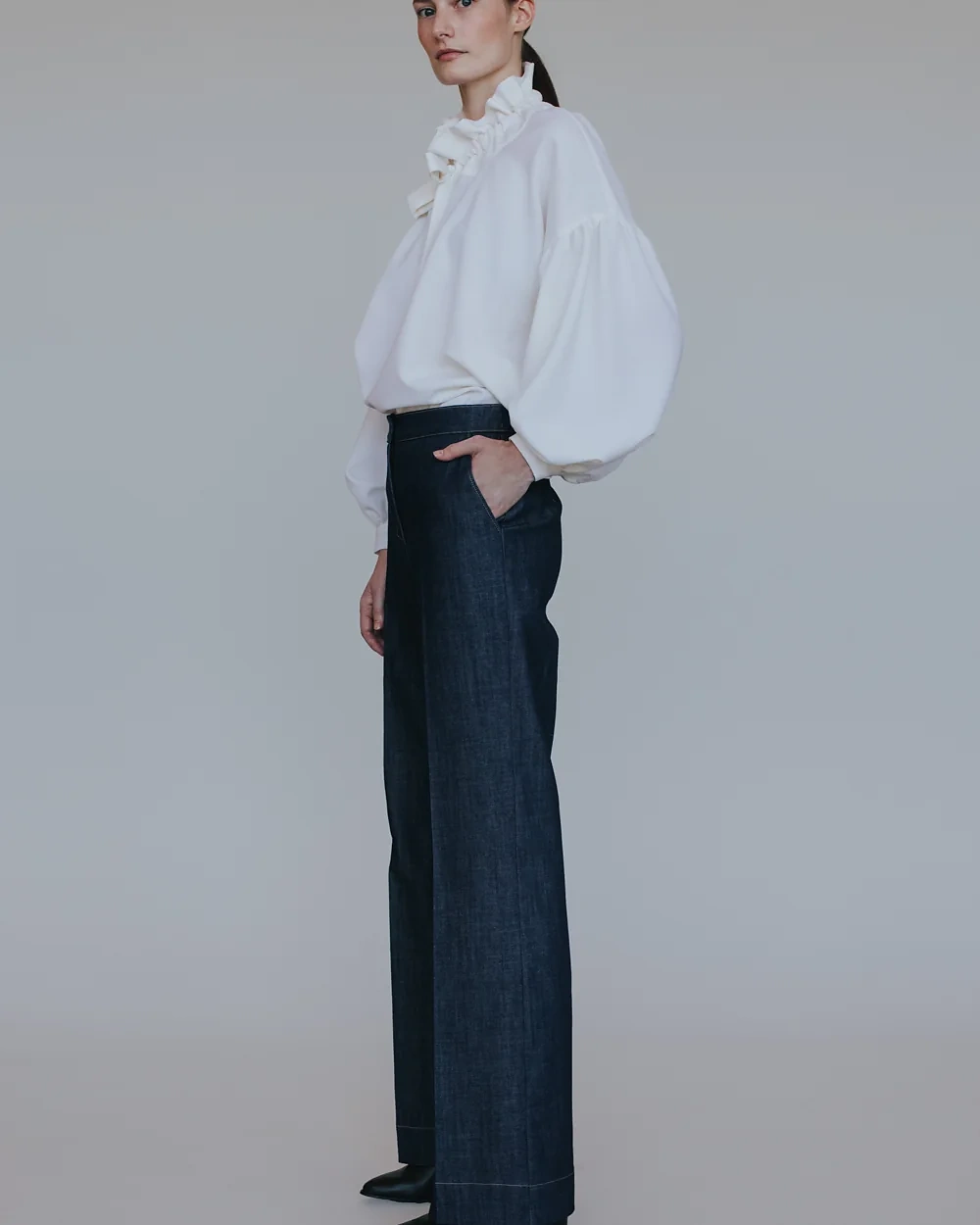 Weiße Schluppenbluse – Simone Becke AW20
