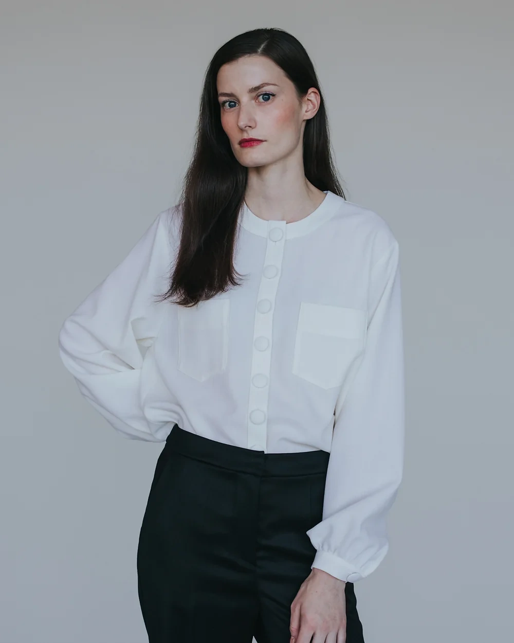 Weiße Utility-Bluse – Simone Becke AW20