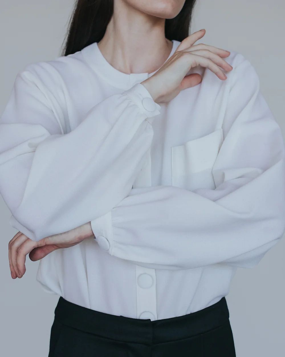 Weiße Utility-Bluse – Simone Becke AW20