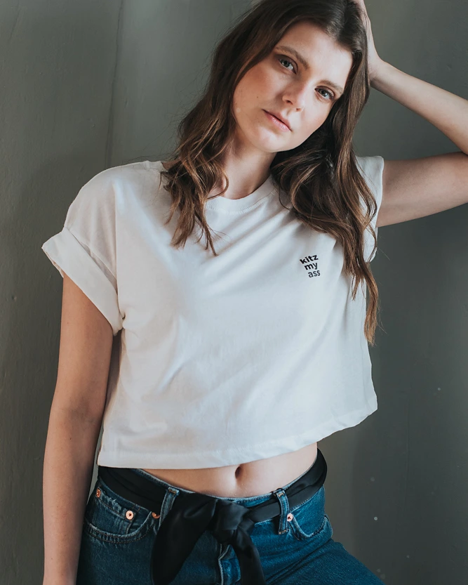 Weißes T-Shirt aus der SS20 Kollektion – Simone Becke