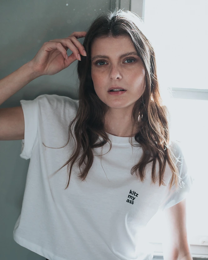 Weißes T-Shirt aus der SS20 Kollektion – Simone Becke
